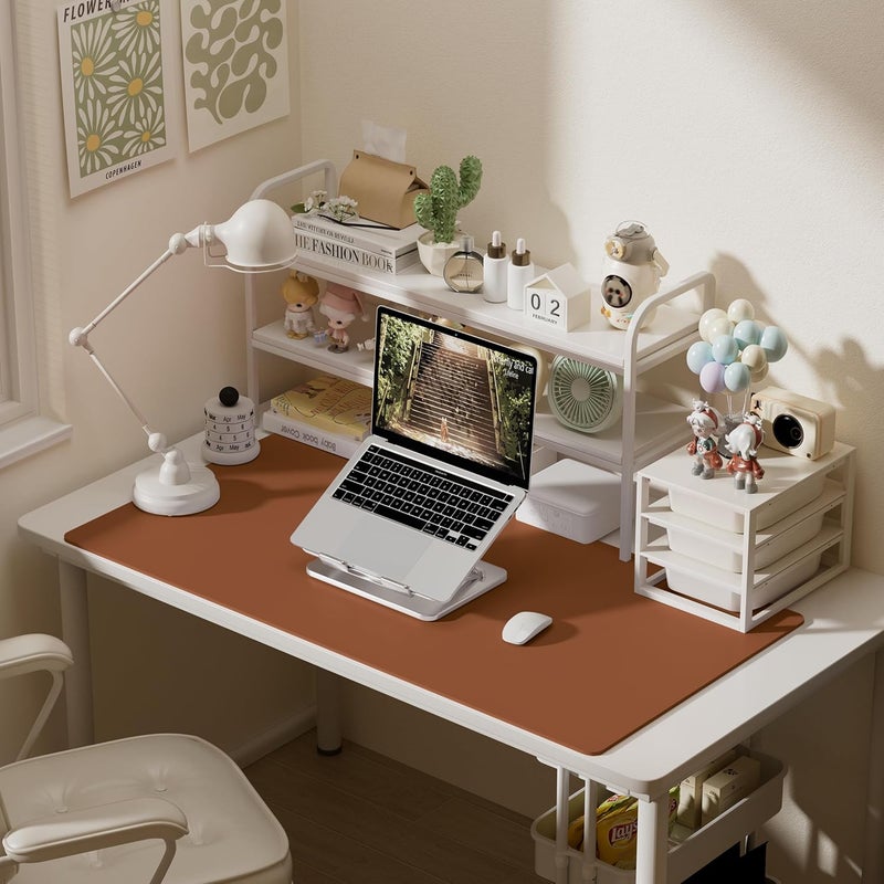 Aothia Leather Desk Pad Protector, Office Desk Mat, Large Mouse Pad, Laptop Desk Pad, Non-Slip PU Leather Desk Blotter, Waterproof Desk Writing Pad for Office and Home (Brown, 47" x 24") - Image 5